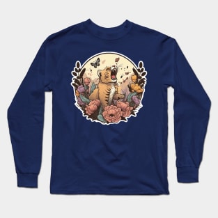 Roaring Water Colour Lion Long Sleeve T-Shirt